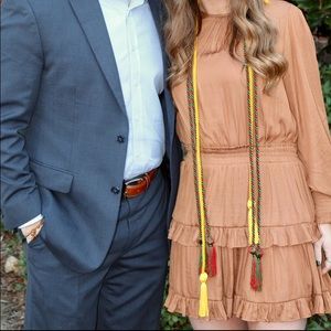 DO+BE rust colored satin dress